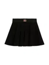Dolce & Gabbana Embroidered-logo Skirt In Black