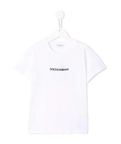 Dolce & Gabbana Embroidered Logo T-shirt In White