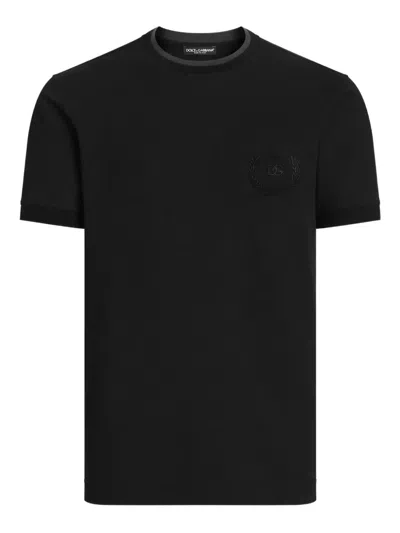 Dolce & Gabbana Carhartt Wip Ss Solar Chrome C-logo Tshirt In Black