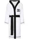 Dolce & Gabbana Embroidered-logo Tie-waist Robe In White
