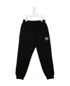Dolce & Gabbana Black Logo Cotton Track Pants In Black