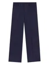 Dolce & Gabbana Embroidered Logo Trousers In Blue