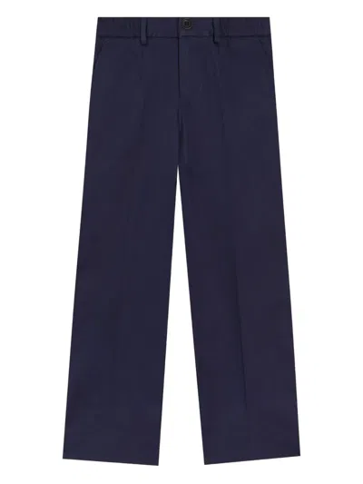 Dolce & Gabbana Kids' Embroidered Logo Trousers In Blue