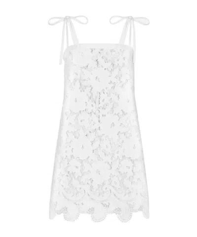 DOLCE & GABBANA EMBROIDERED MESH MINIDRESS