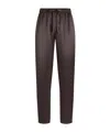 Dolce & Gabbana Silk Trousers With Side Stripe Detail In Black