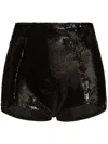 Dolce & Gabbana High-waisted Sequined Briefs In Black  