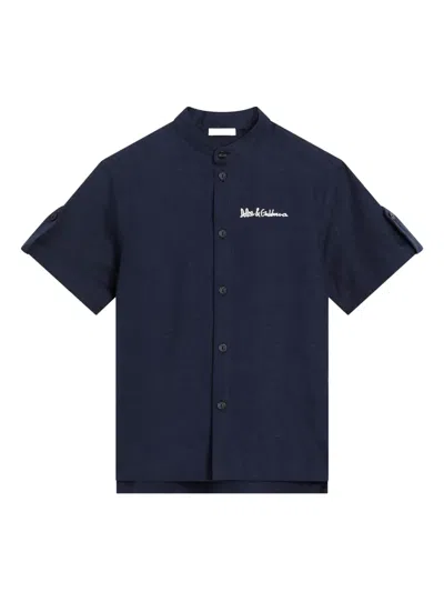 Dolce & Gabbana Kids' Embroidered Shirt In Blue