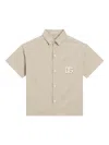 Dolce & Gabbana Dg-embroidered Shirt In Neutrals