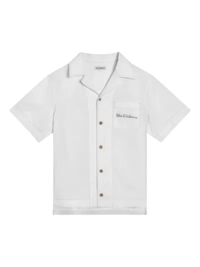 Dolce & Gabbana Kids' Hemd Mit Stickerei In Weiss