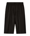 Dolce & Gabbana Black Linen Bermuda Shorts In Black