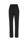 Dolce & Gabbana Embroidered Stretch Wool Pants In Nerogessato