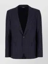 Dolce & Gabbana Embroidered Stripes Wool Blend Blazer