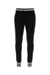 DOLCE & GABBANA DOLCE & GABBANA EMBROIDERED TAPERED LEG TRACK PANTS