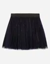 Dolce & Gabbana Embroidered Tulle Skirt In Blue