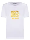 Dolce & Gabbana Majolica Embroidered Logo T-shirt In White