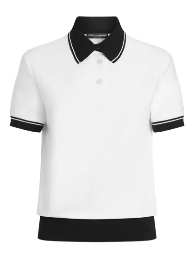 Dolce & Gabbana Embroidered-logo Polo Top In Multi