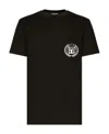 Dolce & Gabbana Crew-neck Pocket T-shirt In Soft Cotton In Black