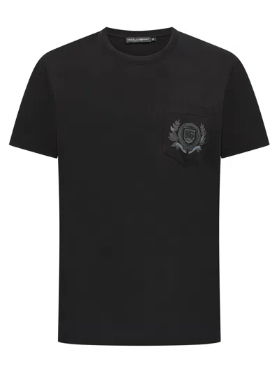 Dolce & Gabbana Men Embroidery Pocket T-shirt