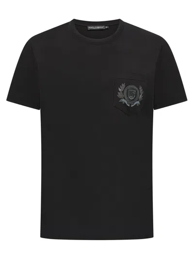 Dolce & Gabbana Men Embroidery Pocket T-shirt