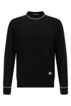 Dolce & Gabbana Logo Crew Neck Sweater With Contrasting Trims In Black