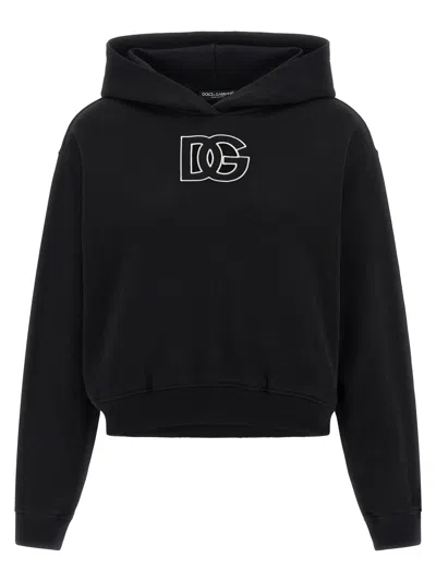 Dolce & Gabbana Embroidery Sweatshirt In Black
