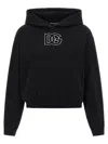 Dolce & Gabbana Cotton Sweatshirt With Dg Embroidery In Black