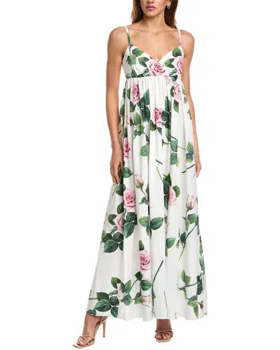 Dolce & Gabbana Empire-waist Maxi Dress In White