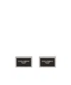 Dolce & Gabbana Enameled Cufflinks With Logo In Black