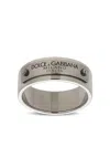 Dolce & Gabbana Logo Plaque Ring In Silver