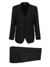 Dolce & Gabbana Wool Three-piece Tuxedo In Black