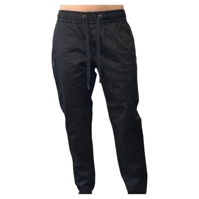 Pre-owned Dolce & Gabbana Essential Black Stretch Cotton Jogger Pants It 46 Metal Logo Tag