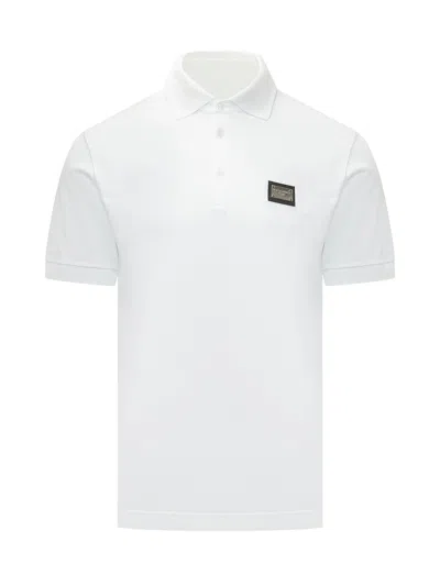 Dolce & Gabbana Essential Essential Polo With Buttons And Logo In White
