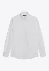 Dolce & Gabbana Slim Fit Long-sleeved Shirt In Stretch Cotton In White