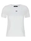 Dolce & Gabbana White Jersey Dg Logo Plate T-shirt In White