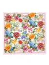 Dolce & Gabbana Floral-print Silk Twill Foulard Scarf (50x50) In White