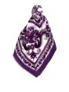 Dolce & Gabbana Stole With 'maiolica' Print And Fringed Edges In Purple