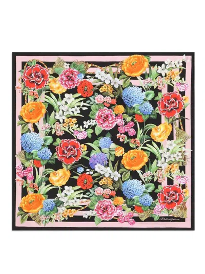 Dolce & Gabbana Floral Print Foulard In Multi
