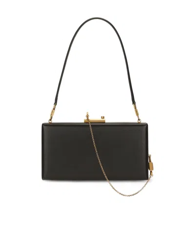 Dolce & Gabbana Eva Calfskin Shoulder Bag In Nero