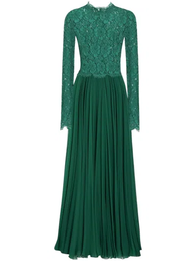 DOLCE & GABBANA EVENING DRESS WITH LACE