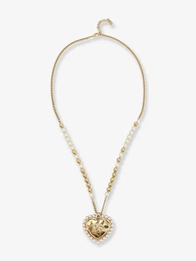 Dolce & Gabbana Everyday Brass Necklace With Dg Logo In Gold