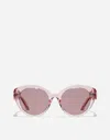 Dolce & Gabbana Everyday Flower Sunglasses In Transparent Pink