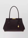 Dolce & Gabbana Aubergine Leather Everyday Marlene Shoulder Bag In Brown