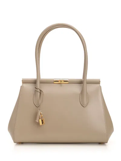 Dolce & Gabbana Everyday Marlene Shoulder Bags Beige In Talpa