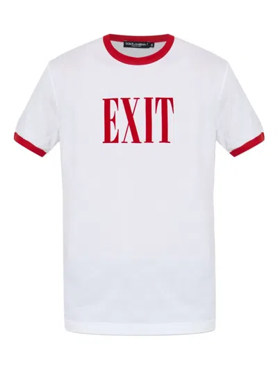 DOLCE & GABBANA EXIT-PRINT RINGER T-SHIRT