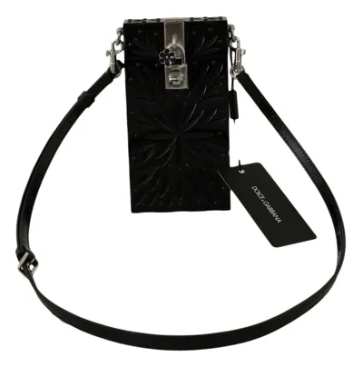 Dolce & Gabbana Exquisite Crystal-plexi Cigarette Case Women's Holder In Black