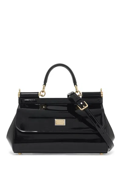 Dolce & Gabbana Extended Sicily Handbag With Elong In Black