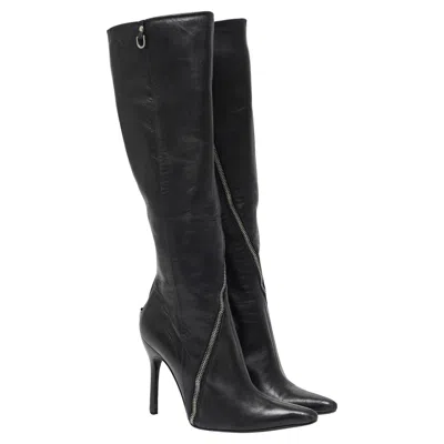 Pre-owned Dolce & Gabbana Extremely Rare  Runway Boots – S/s 2000 Size 38 In Black