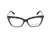 Dolce & Gabbana Square Frame Cat Eye Glasses In Grey Transparent