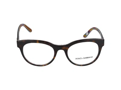 Dolce & Gabbana Eyeglasses In Havana On Cart Print