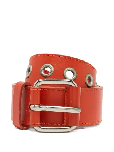 Pre-owned Dolce & Gabbana Eyelets Leather Belt